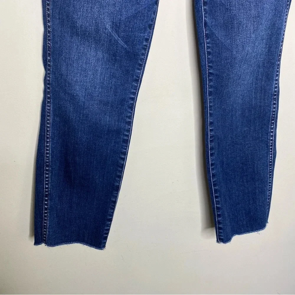 J. Crew Mayville Wash High Rise Raw Hem Vintage Straight Jeans Size 27